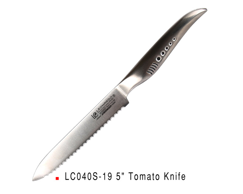 طقم سكاكين سلسلة القرش 12 قطعة - فضي
