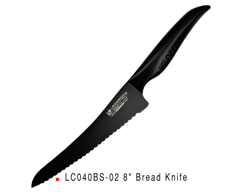 طقم سكاكين سلسلة شارك - 12 قطعة - اسود